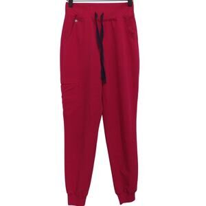 FIGS Women Sz XS Ultra Rose Pink High Waist Zamora Jogger Scrub Pants Nursee